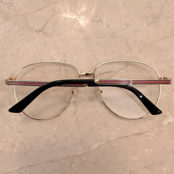 GUCCI AVIATOR UNISEX GOLD FRAME GLASSES - Picture 2 of 6